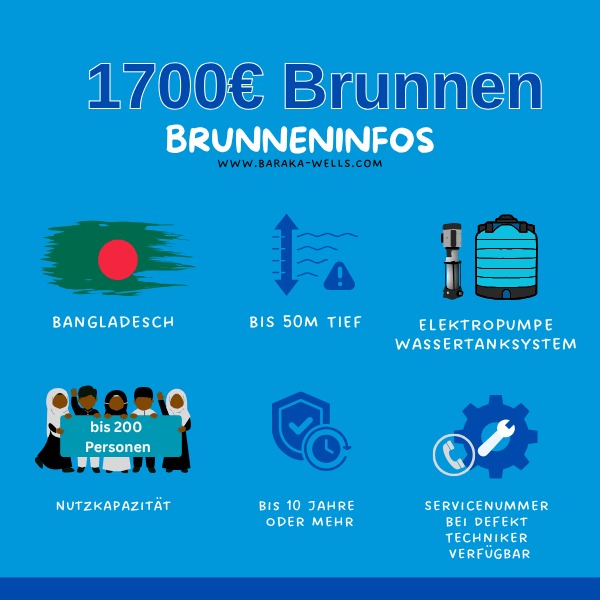 Elektrischen Großbrunnen in Bangladesch – mit Namensschild 1700.- – Bild 8